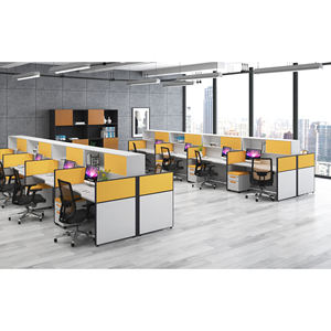 New 8 Person Modular Modern Call Center Cubicle <b>Office</b> Workstation-Linear <b>Partition</b> Desk Furniture for Home <b>Office</b> Use Durable - Product Image 3