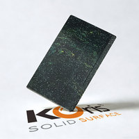 Plaque de surface solide en marbre artificiel noir