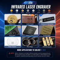 Graveur laser Sparrow H102 2W infrarouge + 10W lumière bleue, logiciel informatique, contrôle par application mobile, refroidissement par air pour la gravure