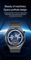 Montre connectée HK5 avec écran AMOLED de 1,75 pouces, suivi du sommeil, bracelet en gel de silice, étanche IP68, suivi de la forme physique, rappel d'appel pour hommes/femmes, Android