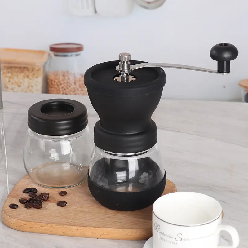 newest arrival Custom Logo Coffee Grinder big capacity adjustable manual coffee bean grinder