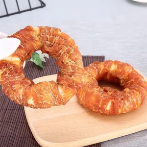 Tavuk Donuts köpek aperatifler Rawhide tavuk Molar köpek bakımı Pet eğitim ödül ile genişletilmiş halka - Product Image 3
