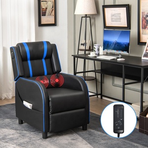 Fácil montaje Sedia Da Divano sofá silla lectura masaje Gaming silla reclinable con bolsillos laterales cojín grueso altavoces - Product Image 5
