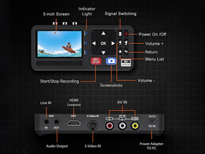 <span class=keywords><strong>Convertidor</strong></span> <span class=keywords><strong>de</strong></span> Video Analógico <span class=keywords><strong>a</strong></span> Digital CVBS S-Video 720P <span class=keywords><strong>a</strong></span> <span class=keywords><strong>MP4</strong></span> 1080P, Grabadora <span class=keywords><strong>de</strong></span> Video AV, Tarjeta <span class=keywords><strong>de</strong></span> Captura para Cintas Hi8, VHS, <span class=keywords><strong>DVD</strong></span> y Casete - Product Image 5