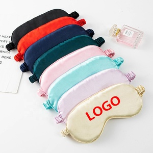 Máscara de Ojos de Seda Personalizada al por Mayor con Logotipo de Marca Privada, Máscara de Ojos de Seda Natural Ajustable para Viajes y Dormir - Product Image 1