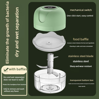 Multifunctionele Mini Elektrische Keuken Gereedschap Metalen Usb Mini Food Processor Voor Het Snijden Van Fruit En Groenten Inclusief Knoflook Ui