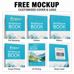 Giorgione Source Factory Bloc <span class=keywords><strong>de</strong></span> papier <span class=keywords><strong>aquarelle</strong></span> personnalisé 300g 9*12 pouces 20 feuilles, Prêt à expédier, Vente en gros, Prise en charge <span class=keywords><strong>de</strong></span> la personnalisation - Product Image 2
