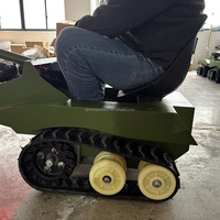 Usine personnalisée Go karts électriques commerciaux pour deux équipements de terrain de jeu de plein air de réservoir de chenilles