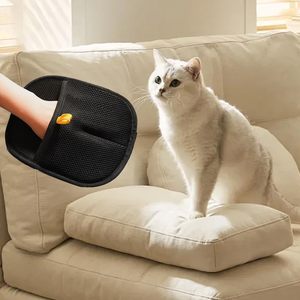 Gant anti-poils pour animaux de compagnie, noir, 18x12x1cm, dépoussiéreur électrostatique pour l'entretien du pelage des chiens - Product Image 2