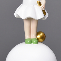 Statue de fille à bulles de grande taille, dessin animé, pour enfants, sculpture de vitrine de restaurant, hôtel, café, pièce maîtresse à vendre, MOQ 1 pièce