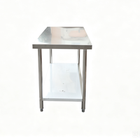 Table de travail en acier inoxydable pour hôtels, restaurants, cuisines commerciales, facile à nettoyer, dimensions personnalisables, garantie 1 an, non.