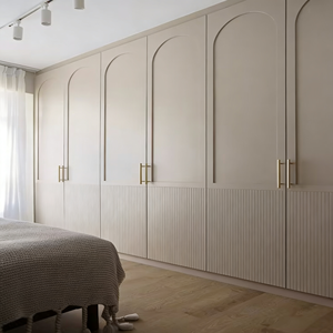 BALOM Customizable 6-<b>Door</b> Solid Wood <b>Wardrobe</b>, Minimalism Style Bedroom Furniture, Durable Hinged <b>Door</b> Design Ardrobe - Product Image 6