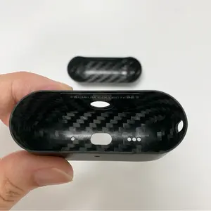 Capa de fone de ouvido em fibra de carbono genuína para Airpods Airpod Pro 2 gen case preço de fábrica