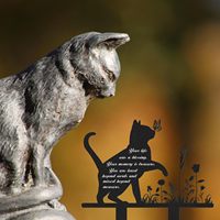 Estaca Conmemorativa para Perros, Marcador de Tumba para Mascotas de Metal Negro con Frase, Placa Conmemorativa para Perros Resistente a la Intemperie para Exteriores