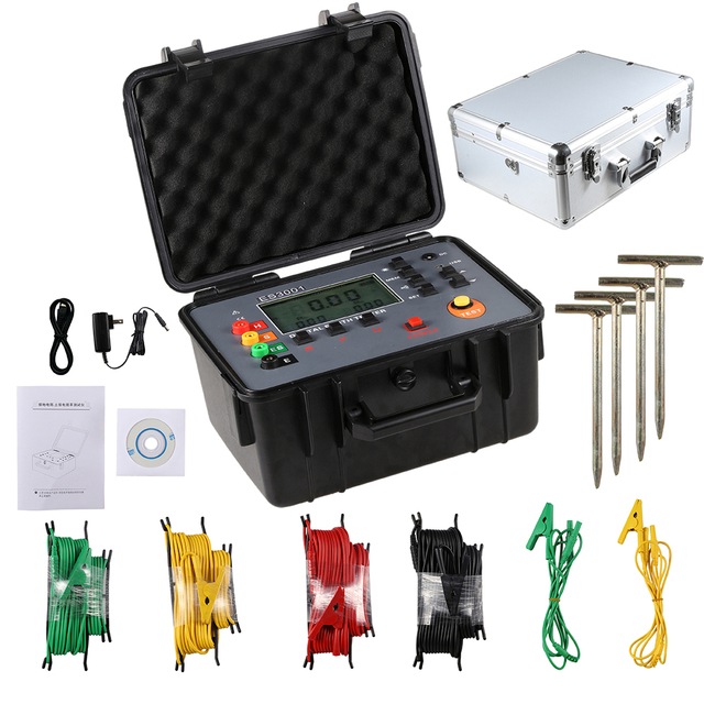 FUZRR ES3001 Best Valued Earth Testers 0.01 Accuracy Ground Resistance Testers Multi-Functional Earth Resistance Meters