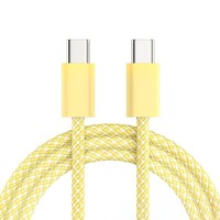 Câble de charge rapide USB-C vers USB-C 60W, 1M 2M 3M, tressé en nylon, pour iPhone 15 16 17, Samsung Galaxy, Pixel, iPad, ordinateur portable, 7 couleurs