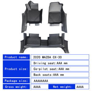 wholesale Factory Custom 5D TPE <b>Rubber</b> Eco-friendly Waterproof Anti Slip 5D Car <b>Floor</b> Mats 4 Pieces for MAZDA CX-30 2020 - Product Image 5