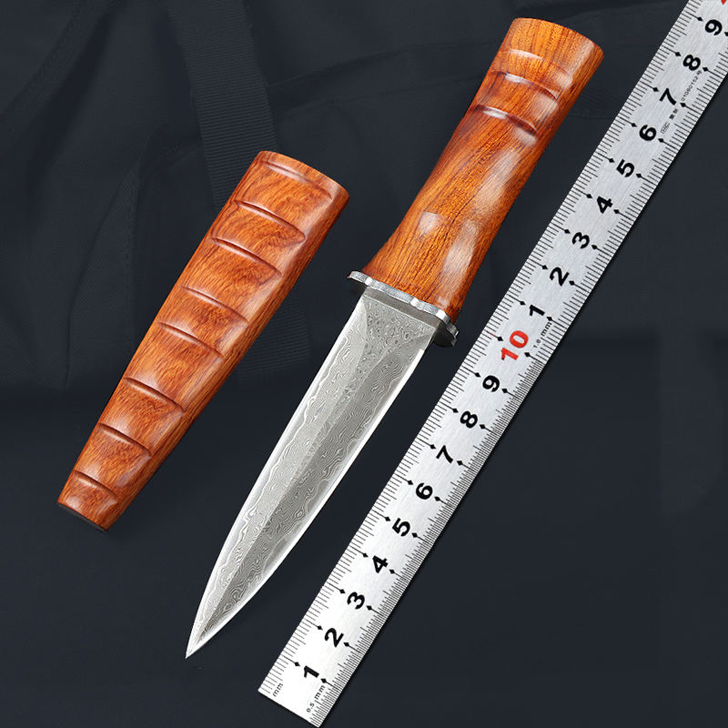 RidgeHunter Tactical Survival Knife – Premium Rosewood Handle