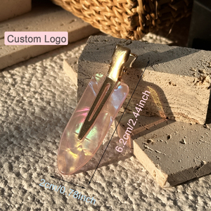 Barrettes à <span class=keywords><strong>cheveux</strong></span> françaises en acétate, clips de <span class=keywords><strong>maquillage</strong></span> sans pli, barrettes personnalisées avec logo, pinces à franges, barrettes à <span class=keywords><strong>cheveux</strong></span> sur mesure - Product Image 2