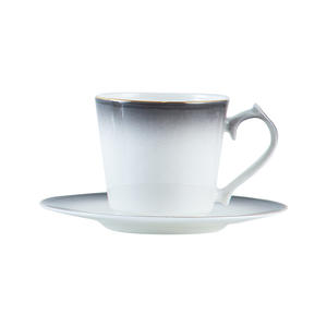 Service de table 16 pièces en porcelaine fine à dégradé de couleurs créatif, motif bord doré personnalisable, pour la maison et l'hôtellerie, en céramique, sûr - Product Image 5