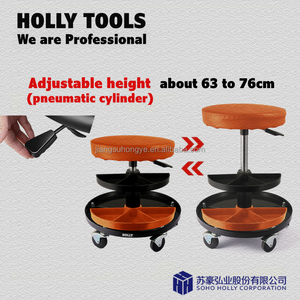 Banc de travail coulissant hauteur réglable Garage rouleau siège boîte rouleau tabouret rouleau voiture réparation chaise cas roue roulant boîte établi - Product Image 3