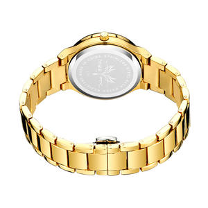 Missfox 2742 blanc clair de lune exquis diamant montre incrusté cadran à huit faces en acier inoxydable étanche montre de mode pour dame - Product Image 6