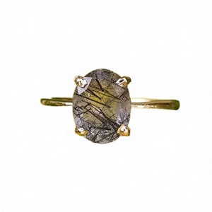 New Arrival Solid 925 Sterling <b>Silver</b> Moissanite Oval Prong Setting 14k Gold Plated Women's <b>Ring</b> - Product Image 3