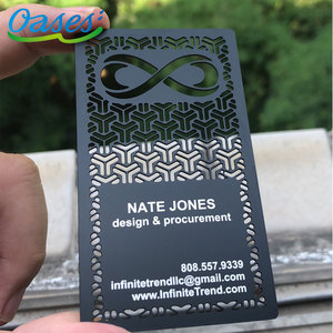 Prix usine personnalise vierge 0.8mm noir Nfc métal carte de visite carte de crédit matériel métal visite carte vierge - Product Image 2