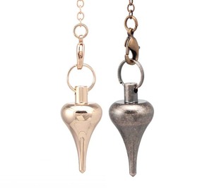 Metallo Pendolo Pendulos Pendoli per Rabdomanzia A Spirale Cono Antico Piramide Pendule Spirtual Reiki pendente - Product Image 3