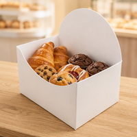 Caja de Embalaje de Alimentos de Papel Kraft Desechable Ecológica, Caja para Galletas, Papas Fritas, Waffles, Caja para Sushi, Caja para Salsas