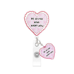 Hotsale Custom Glitter Plastic Medical Letters <b>Badge</b> Reel Student Nurse Scrub Life Acrylic <b>Badge</b> <b>Holder</b> - Product Image 4