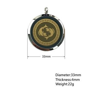 Hoonni en Stock colgante de energía cuántica doce constelaciones <span class=keywords><strong>Piscis</strong></span> colgante de acero inoxidable para collar - Product Image 2