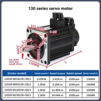 Kit de Moteur Servo Monophasé à Codeur Magnétique 40/60/80/110/130 AC 115/120V 400W/600W/750W/1000W