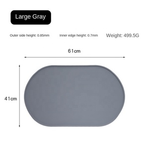 Wholesale Oval Silicone Pet <b>Mat</b> Anti-spill Anti-slip <b>Mat</b> Large Silicone Pet Feeding <b>Mat</b> - Product Image 4