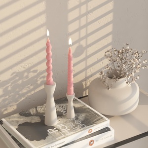 DM824 DIY Concrete Pillar <strong>Strip</strong> Tealight Candle Holder Mold Plaster <strong>Resin</strong> Silicone Candlestick Mould - Product Image 4