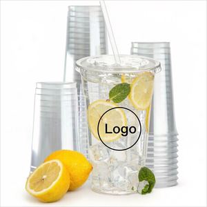 Vasos Desechables Transparentes de PET de 98 mm, 12-24 oz, con Logotipo Personalizado, Uso Industrial para Cafetería/Restaurante, Venta al por Mayor - Product Image 1