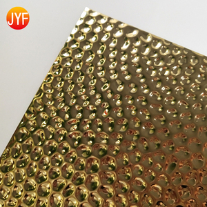 ZZ9913 Hotel Project Golden Embossed 0.5mm Thick <strong>Stainless</strong> <strong>Steel</strong> <strong>Sheet</strong> - Product Image 5