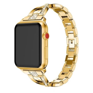สายนาฬิกาข้อมือ Upro Sparkling Crystal X Chain สำหรับ Apple Watch 10 9 8 7 6 5 4 SE สายโลหะบิดเกลียวหรูหราสำหรับสุภาพสตรี - Product Image 2