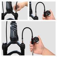 BAIMEI pompe à pneu de vélo Portable en alliage d'aluminium Mini pompe à vélo de route avec bouton de purge d'air et pompe à fourche en plastique