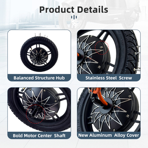 Moteur de moyeu de roue arrière de vélo 14 pouces 3000W 72V 120Km/H - Product Image 4