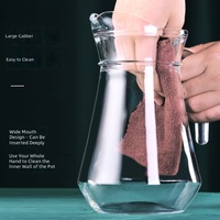 Pichet à eau froide en verre sodocalcique transparent, grande capacité, distributeur de jus épaissi, tasse à eau bouillie, vente en gros