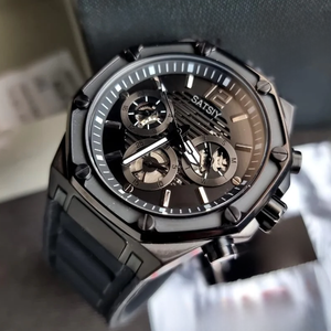 <span class=keywords><strong>Montre</strong></span> de luxe sportive pour <span class=keywords><strong>homme</strong></span> <span class=keywords><strong>GUESS</strong></span> GW0263G1, chronographe, cadran octogonal plaqué or 44 mm, analogique, étanche 100 m, bracelet en caoutchouc, tendance - Product Image 6