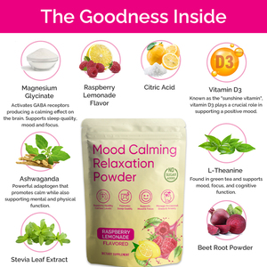 แอล-ธีน Ksm-66แอชวาแกนดาราสเบอรี่ฮอร์โมนน้ำมะนาวปรับสมดุลอารมณ์ผ่อนคลายผง - Product Image 5