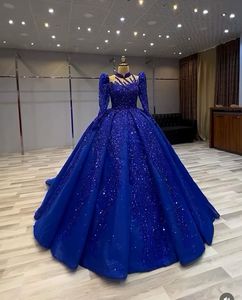 strapless open back dress royal blue lace prom dresses ball gown sweetheart corset,DS4354 – DSProm main image 0