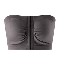 Soutien-gorge push-up sans bretelles, sans armatures, sans fil, à boutonnage frontal, style enveloppant, sexy, grande taille pour femme