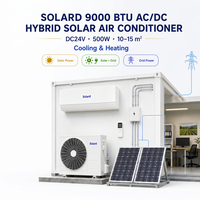 Climatiseur solaire hors réseau 9000 BTU, climatiseur hybride mural à onduleur DC, ensemble complet pour maison et villa