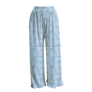 <span class=keywords><strong>Pantaloni</strong></span> Lunghi Arricciati da <span class=keywords><strong>Donna</strong></span> all'Ingrosso con Stampa Floreale Hawaiana e <span class=keywords><strong>Tasche</strong></span> Invisibili, Comodi <span class=keywords><strong>Pantaloni</strong></span> da Relax - Product Image 2