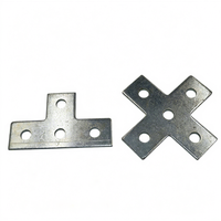 Connecteur de montage PV en forme de T à 4 trous, joint en aluminium pour support solaire, adapté au système de fixation de panneaux solaires