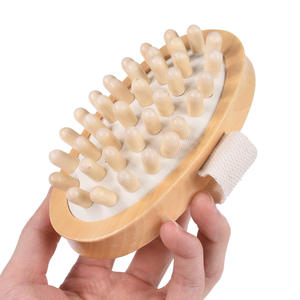 Anti Cellulite Massage gerät Natürlicher Bambus Holz Körper Abnehmen Zirkulation bürste Muskel Relax <span class=keywords><strong>Palm</strong></span> Sauna Spa Bad Massage - Product Image 1