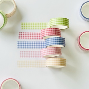 Wholesale Custom Line &amp; Grid Fresh Style Washi <strong>Tape</strong> Minimalist Dividers Fresh Minimalist Journal Supplies - Product Image 1